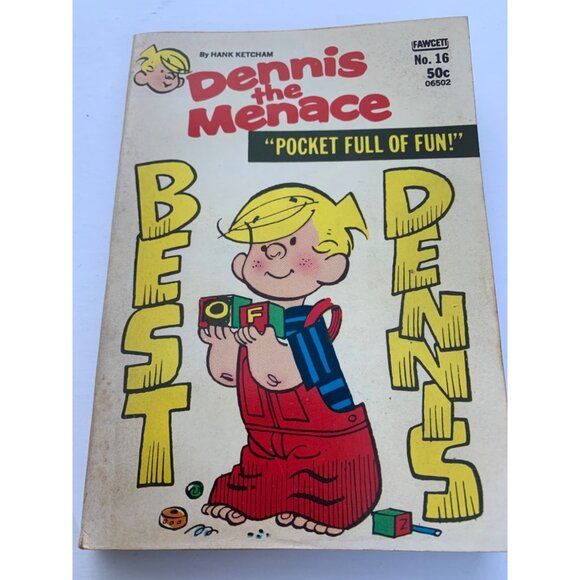 Dennis The Menace Comic Book No.16 "Pocket Full Of Fun!" 1972 Edition By Hank Ke - Picture 12 of 12